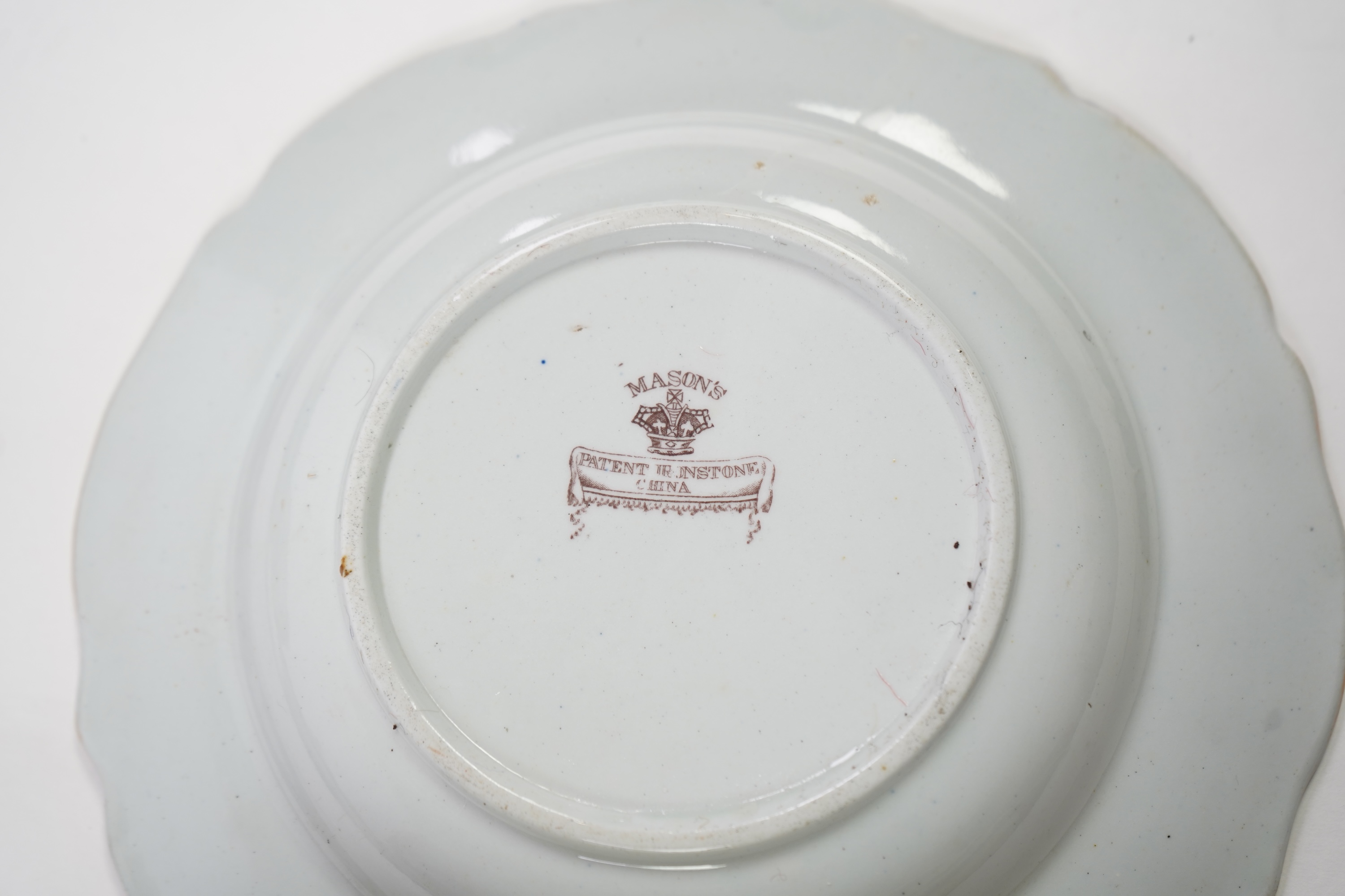 A Masons ironstone landscape pattern part dinner service, first half 19th century